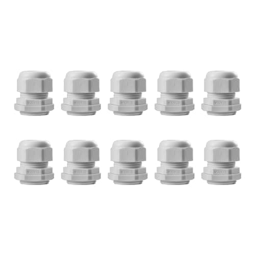 Image of Cable Glands Mixed Set, 10PCS Waterproof Stuffing Glands M32, 4 Types IP68 Locknut Stuffing Glands for Electrical Boxes Junction Boxes Wall-Mounted Distribution Boxes
