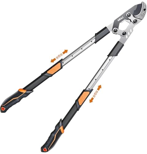 Image of AIRAJ Telescopic Anvil Loppers 70-90cm,Garden Loppers Retractable with Rust-Resistant Coated 55C Blades/Non-Slip Handle,Can Prune Thick Branches Up to 5.5cm, Ideal Pruner for Gardening.