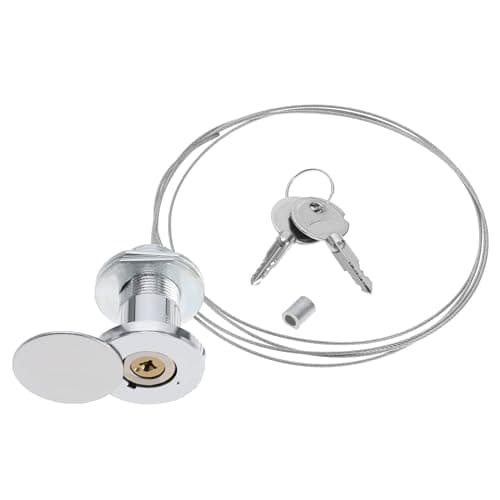 Image of LT Easiyl Emergency Garage Door Lock with Steel Wire and 2 Keys for Roller Shutter Doors and Garage Doors Lock Replacement Copper