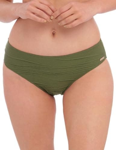 Image of Fantasie Swimwear Beach Waves Mid Rise Bikini Brief/Bottoms Olive 502272 S