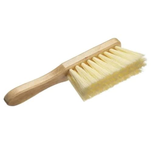 Image of 11" Soft Coco Hand Brush with Wooden Handle - Natural Bristle Cleaning Brush for Home, Kitchen, and Garden Use