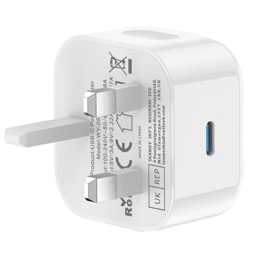 Image of USB C Plug Fast Charge,20W Apple iPhone Charger Plug USBC Type C Port Power Adaptor Plugs UK Compatible with iPhone 17 Pro Max Air 16 16e 16 Plus 16 Pro Max 15 14 13 12 11 iPad 10 11th A16 2025 Watch