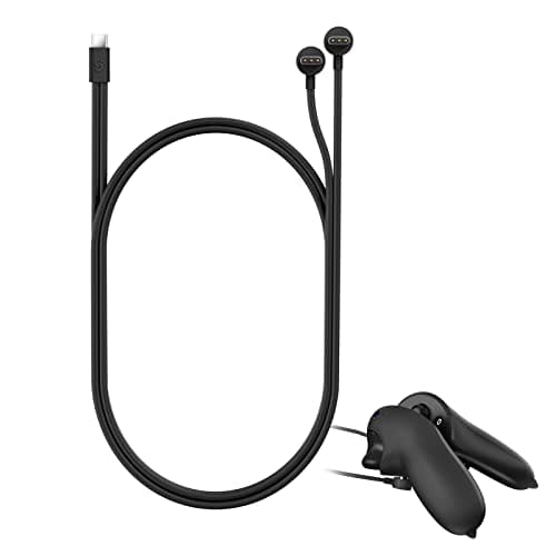 Image of UMEEUTOO 2-in-1 Charging Cable for Meta Quest Pro Controllers Durable Safe for Simultaneous Charging Meta Quest Pro Accessories Compatible with Various Protective Cases
