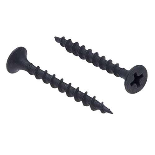 Image of Drywall Screws 25mm (Pack of 1000) Self Tapping Countersunk Flat Bugle Head Phillips Coarse Thread Sharp Point Black Phosphate Plaster Screw for Plasterboard Wood Construction (3.5mm x 25mm)