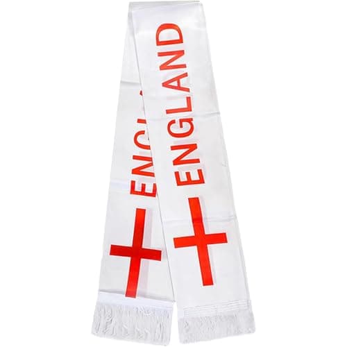 Image of FEZTGVOFA England Flag Scarves, England Football Fans Souvenir Scarf, for Sports Events, Team Cheering Supplies(135×14cm)