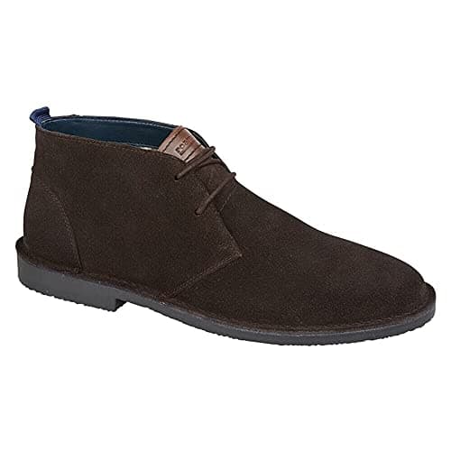 Image of Roamers Mens Suede Desert Boots (9 UK) (Dark Brown)