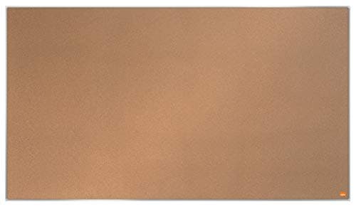 Image of Nobo Widescreen Cork Noticeboard, 1220 x 690 mm, Slim Trim Frame, Self-Healing Cork Surface, InvisaMount Mounting System, Impression Pro, Light Brown, 1915416