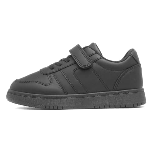 Image of XL Kids Black Easy Fasten Strap Trainer - Size 13 Child UK - Black