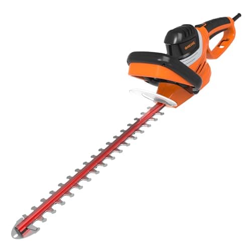 Image of GARCARE Electric Hedge Trimmer Corded-4.8 Amp 24inch Dual-Action Cutting Laser Blade Tree Trimmer Branch Cutter for Lawns, Bushes and Garden Landscaping