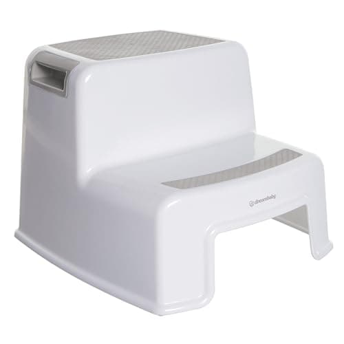 Image of Dreambaby 2-Up Step Stool - Toddler Step Stool for Bathroom Sink and Kids Toilet Potty Training - Step Stools for Toddlers with Non-Slip Base and Carry Handles - Supports up to 200lbs Weight Capacity