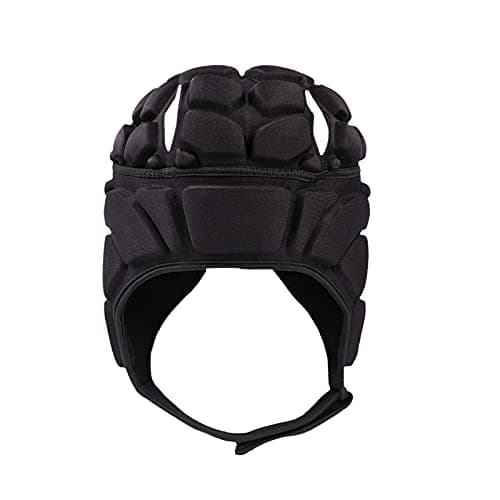 Image of Rugby Headguard Football Headguard Professional Rugby Soft Padded Headgear Soccer Head Protector Multi-Sports Padded with Chin Strap for Adult