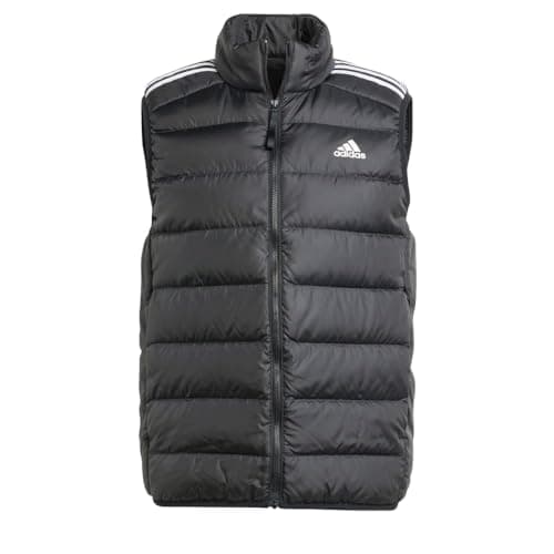 Image of adidas Men's Essentials 3-Stripes Light Down Vest, Black, M