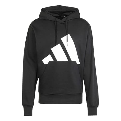 Image of adidas Men's ESSENTIALS BIG LOGO FLEECE HOODIE, black/white, L