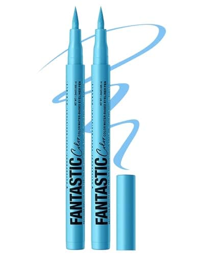 Image of Erinde 2 PCS Waterproof Liquid Eyeliner, Long Lasting Smudge-Proof Intense Blue Eye Liner for Women, High Pigmented Precision Felt Tip Liquid Eye Liner, Professional Makeup Essential, Quick Dry #02