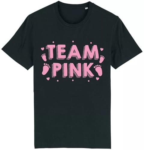 Image of Corporate Togs Team Pink T-Shirt, Funny Gender Reveal Guess Tee for Baby Shower, 100% Cotton, Short Sleeves, Crew Neck, Machine Washable, S-XXL | Novelty & Special Use Clothing