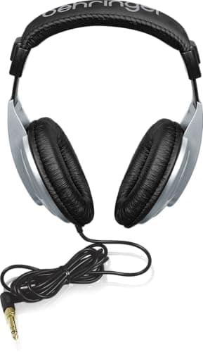 Image of Behringer HPM1000 Closed-Back Studio Headphones for Monitoring & Everyday Listening, Over-Ear Sound Isolation with 32 Ohm Impedance for Phone, Laptop, PC - Silver