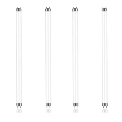Image of T4 6W Fluorescent Tube Lamps 235mm, 4000K Cool White CFL Bulbs, G5 2 Pin Base High Efficiency Lamps for Strip Lights, Energy Saving Consumption Tubes Light, Suitable for Kitchen, Bathroom,4pcs,6W