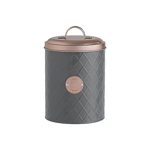 Image of Typhoon Henrik Grey Coated Steel Biscuit Tin With Copper Lid, 230 x 300 cm