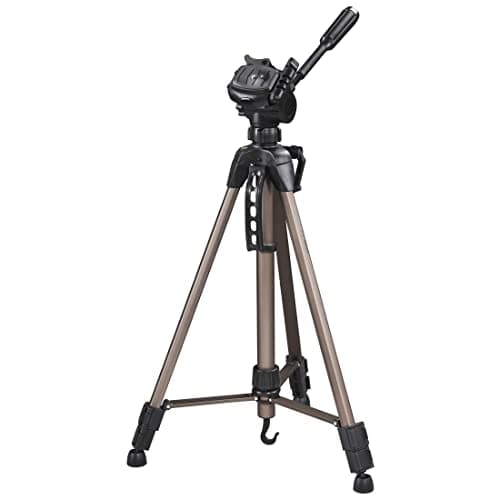 Image of Hama Camera Tripod Star 61 | Lightweight with 3-Way Head | With 60-153cm Height | Tripod Including Carrying Case | Camera Tripod Suitable for SLR and System Cameras | Champagne