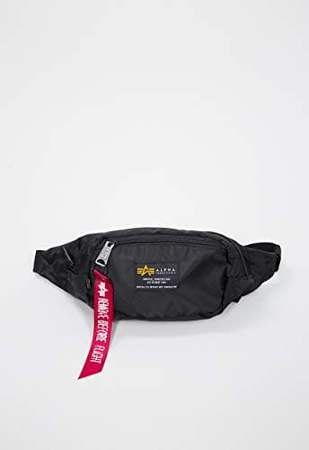 Image of Alpha Industries Unisex Crew Waist Bag, Black, One Size