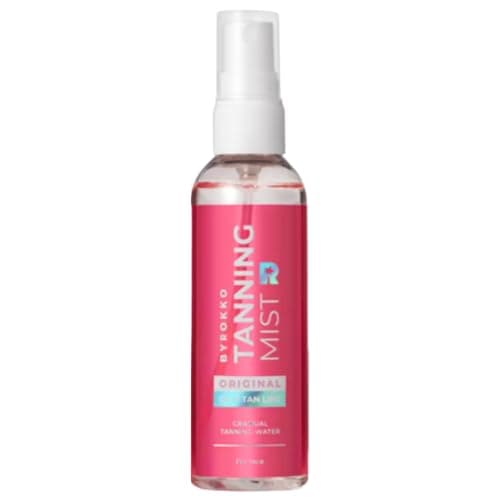 Image of BYROKKO Strawberry Tanning Mist (100 ml), Gradual Self-Tanning Spray for Face & Body, Natural Golden Tan Without Sun, Hydrating Formula with Hyaluronic Acid, Fast-Drying, Streak-Free, Strawberry Scent