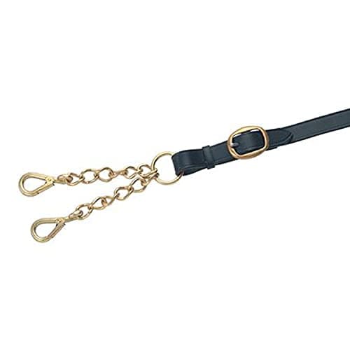 Image of Blenheim Shires Leather Lead Rein in Black with Large Chain onesize