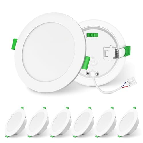 Image of ALUSSO Lighting LED Downlights Dimmable Recessed Ceiling Lights 8W 850lm High Brightness, 3000K Warm 4000K Neutral 6500K Cool White Bathroom Spot Lights Ceiling Ultra Slim Spotlights IP44, 6 Pack