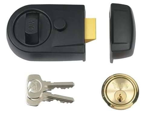 Image of Yale P-Y3-BL-PB-60 - Contemporary Nightlatch - 60mm - Black Finish - Standard Security