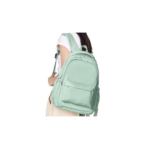 Image of HYC00 School Backpack for Teenagers Womens School Bag for Girls Boys College Backpack Women Men Water Resistant 14 Inch Laptop Rucksack Anti Theft Casual Travel Work Bags Pack Back,Light Green