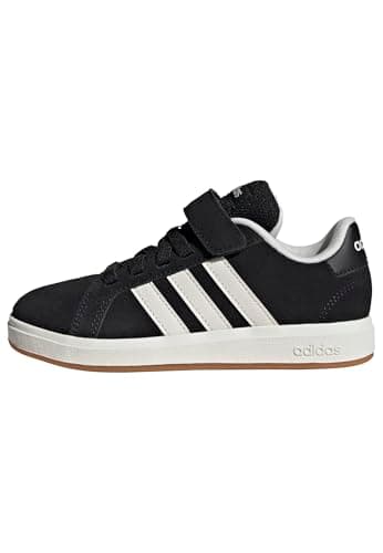 Image of adidas Unisex Kids Grand Court 00s Shoes Children, Core Black/Off White/Gum, 2.5 UK