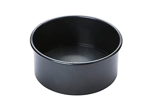 Image of Circulon Ultimum Round Loose Bottom Cake Tin - 8 Inch Cake Tin Non Stick, Freezer & Dishwasher Safe Carbon Steel Bakeware, Black