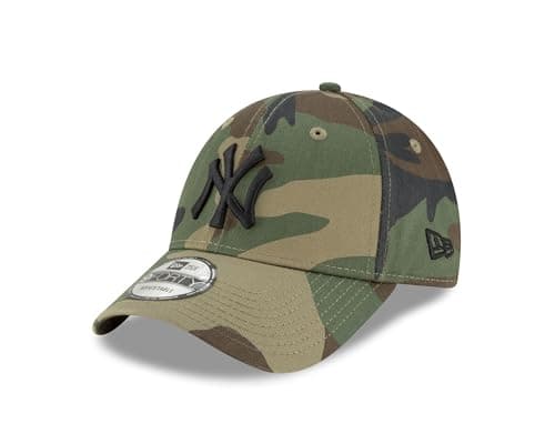 Image of New Era League Essential 9forty NY Cap, green camouflage - black, 1 SIZE