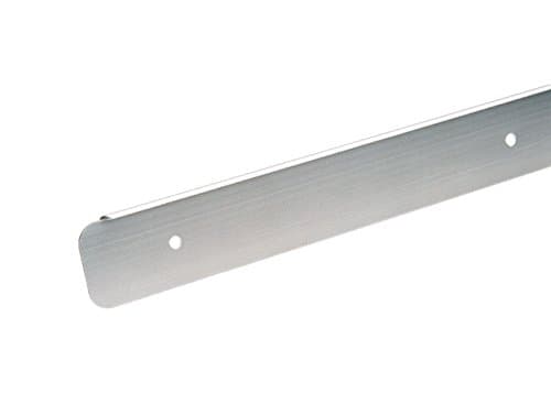 Image of T&C™ 38mm-40mm Kitchen Worktop Finishing Profiles 10mm Radius Top & Bottom - Hand Finished - Polished Chrome Effect Finish (665mm Long Breakfast Bar End Cap)