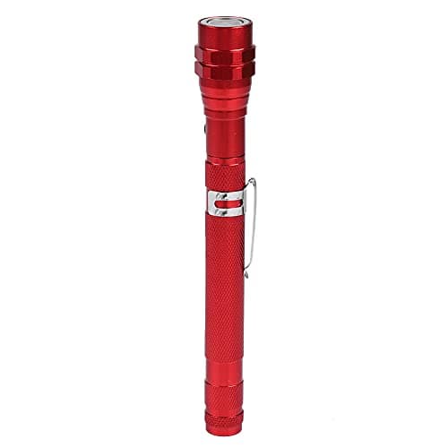 Image of Multi Function Mini Flexible Telescopic LED Flashlight Rotatable Torch with Magnetic Suction for Checking Narrow Gaps, Nooks, Corners(Red)
