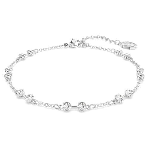 Image of Swarovski Remix Collection strand, Round cut, White, Rhodium plated