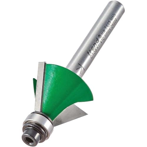 Image of Trend CraftPro Chamfer Router Cutter, 1/4 Inch Shank, 12.7mm Cut Diameter & 60 Degree V Groove, Tungsten Carbide Tipped, C138X1/4TC