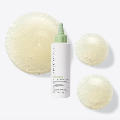 Image of AMELIORATE Soothing Scalp Exfoliant 125ml | Gentle Scrub for Dry, Flaky, Itchy Scalp Relief | Removes Buildup & Hydrates with Lactic Acid | Trichologist & Dermatologist Approved
