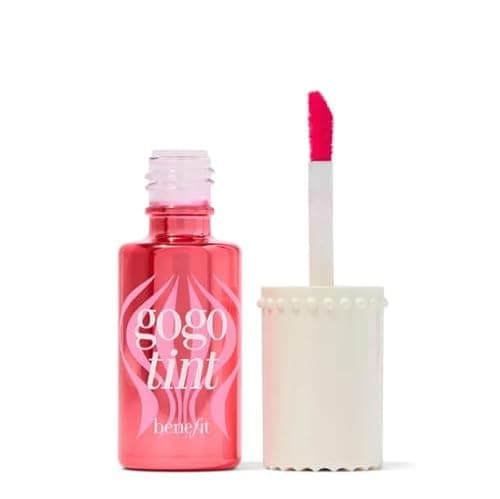 Image of Benefit GoGotint Bright Cherry-Tinted Lip & Cheek Stain 6 mL – Two-in-One Precision Doe-Foot Applicator – Longwearing, Smudge-Proof, Kiss-Proof Flush - #1 Prestige Lip & Cheek Tint Brand in the US