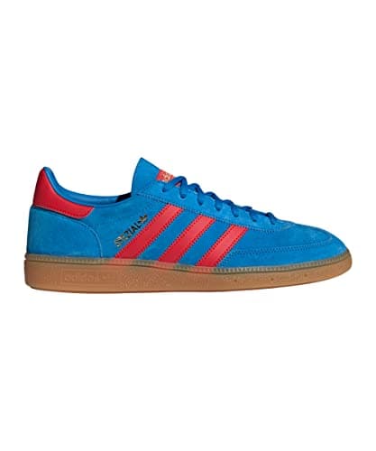 Image of adidas Men's Low Handball Special Trainers, Bright Blue Vivid Red Gold Metallic Fx5675, 10 UK