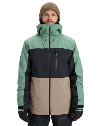 Image of Quiksilver Snow Jacket Sycamore Block 20K Jacket Men's Green XS
