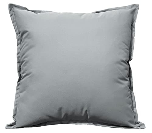 Image of Olivia Rocco Outdoor Cushion Waterproof Garden Scatter Cushions Pad Filled Sqaure Decorative Seat Bench, 43 x 43 cm Silver