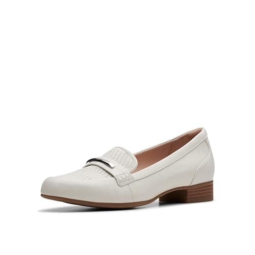 Image of Clarks Women's Juliet Aster Loafer, Off White Leather, 3 UK