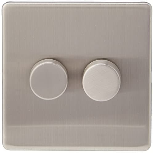 Image of AET SL2GDIM4 2 Gang 400 W Screwless Dimmer