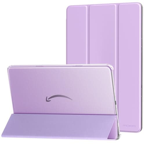 Image of MoKo Case Fits Amazon Fire Max 11 Tablet (13th Generation, 2023 Release) 11" - Slim PU Leather Trifold Stand Cover for Kindle Fire 11 Tablet Frosted Hard Back Shell with Auto Wake/Sleep, Taro Purple