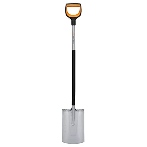 Image of Fiskars gardener's spade for soft, low-stone soils, round, length: 120 cm, reinforced boron steel blade, black/orange, Xact, 1066730