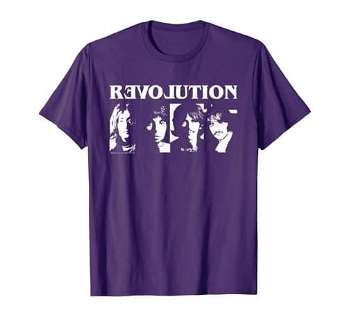 Image of The Beatles - Revolution T-Shirt, Men, Purple, XX-Large