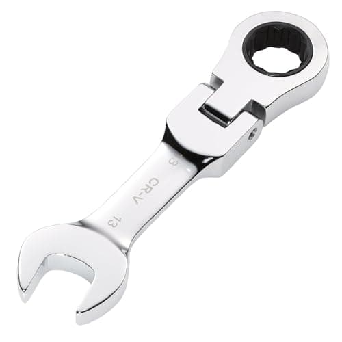 Image of Draper 27969 HI-TORQ Metric Stubby Flexible Head Ratchet Combination Spanner, 13mm