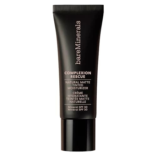 Image of bareMinerals COMPLEXION RESCUE Natural Matte Tinted Moisturiser - SPF 30, Tinted Mineral Sunscreen, Sheer-to-Light Coverage, Matte Skin Tint for Oily Skin, Vegan