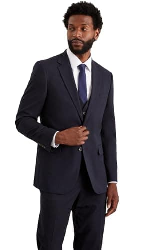 Image of Burton Navy Tailored Fit Essential Suit Jacket, 36R, Navy