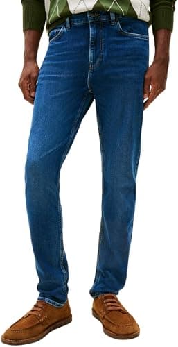 Image of Tommy Hilfiger Men Slim Bleecker Moris Blue MW0MW41905 Slim, Denim, 34W / 32L